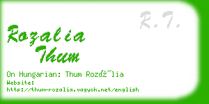 rozalia thum business card